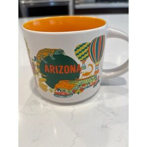 Starbucks Been There Series Arizona Mug 14oz Coffee Cup Orange Interior Ceramic